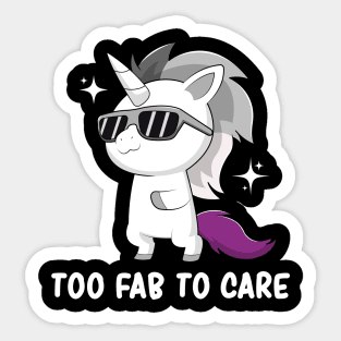 Subtle Asexual Pride Flag Lgbtqia Cute Kawaii Unicorn Sticker